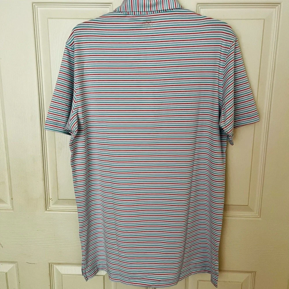Peter Millar Blue and Orange Polo Shirt - Picture 6 of 11